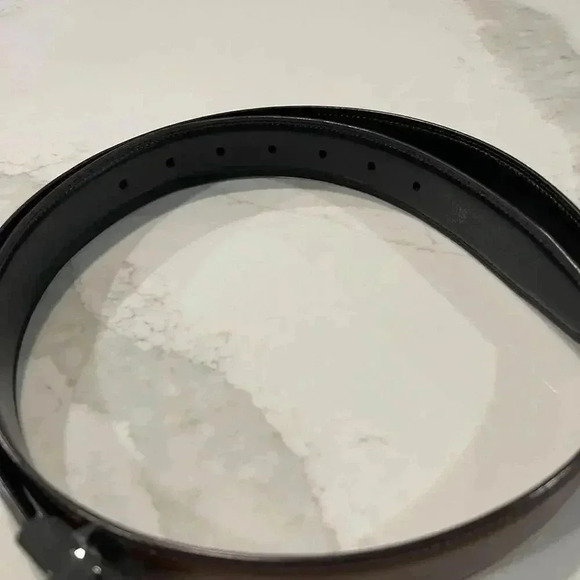 Perry Ellis Reversible Faux Leather Belt Black/ Brown Men’s Size 36/80 - Picture 5 of 7